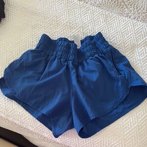 blue athletic shorts